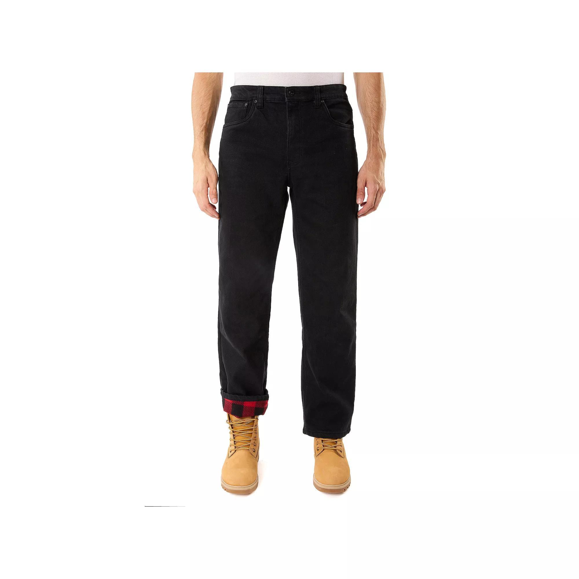 Men's Smith's Workwear Stretch Fleece Lined Jeans, Size: 38 X 32, Dark Vintage Blue Product Image