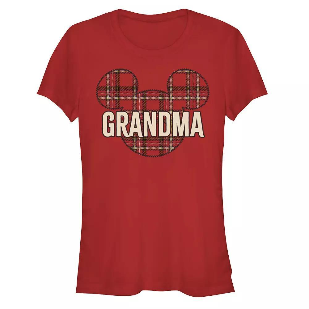 Disney's Mickey Mouse Women's Grandma Christmas Patch Graphic Tee, Size: Large, Kelly Product Image