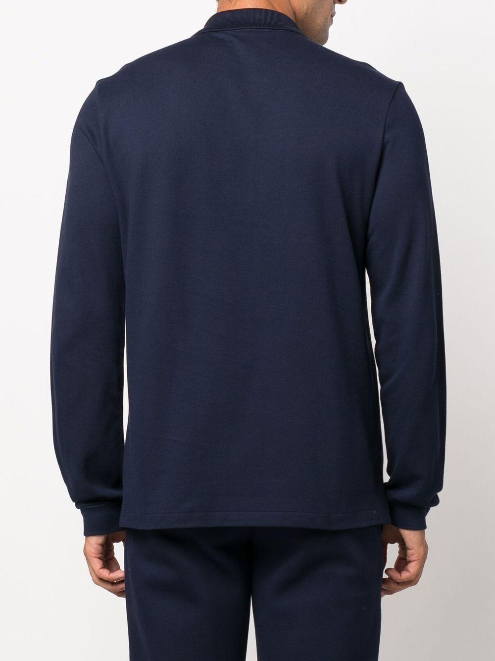 logo-patch long-sleeve polo shirt Product Image