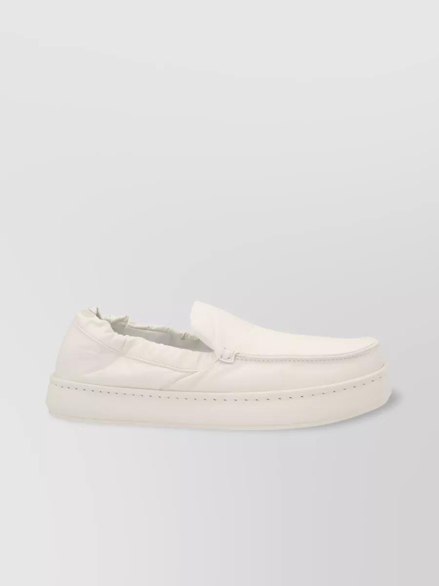 ZEGNA Leather Loafers In Cream Product Image