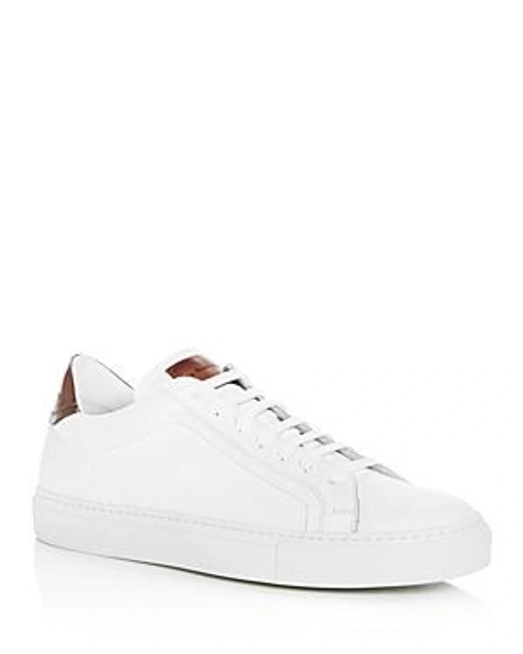 TO BOOT NEW YORK Knox Mens Leather Round Toe Casual And Fashion Sneakers In Bianco Tan Product Image