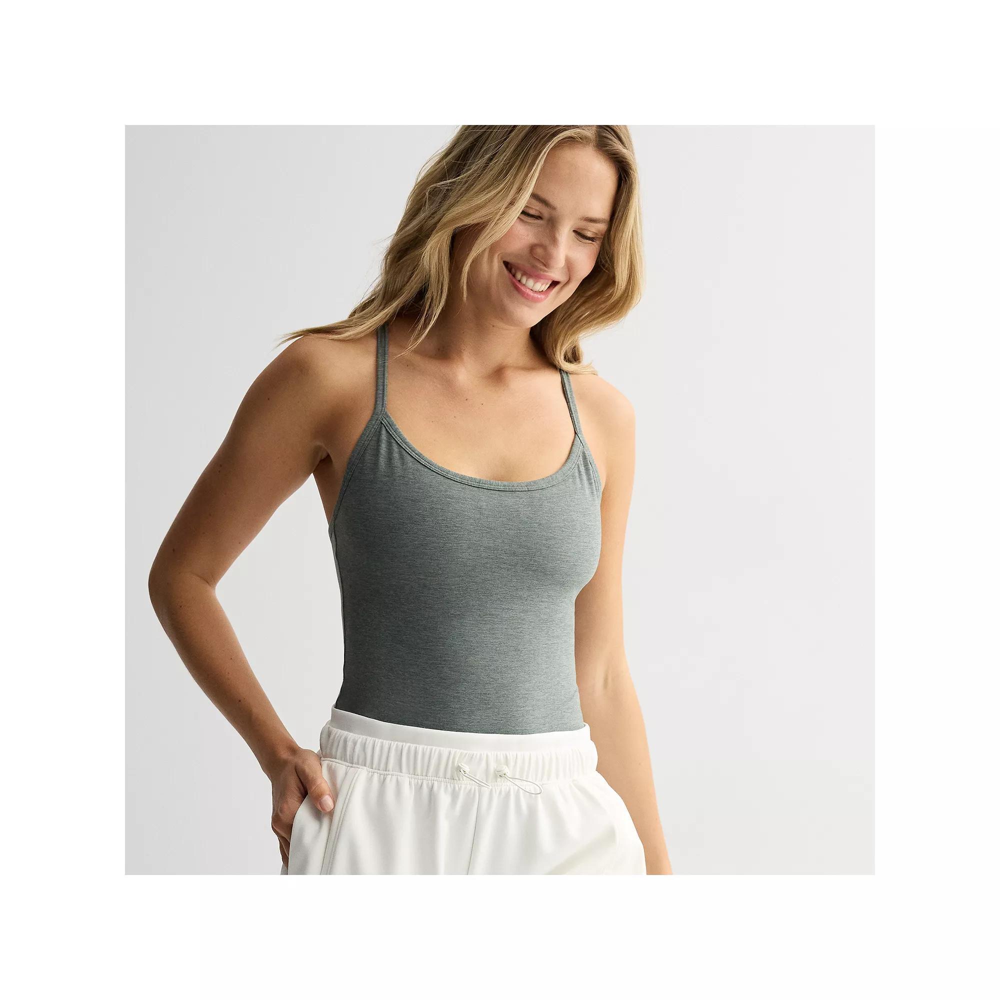 Women's FLX Wander Strappy Bodysuit, Size: XS, Ashen Silver Product Image