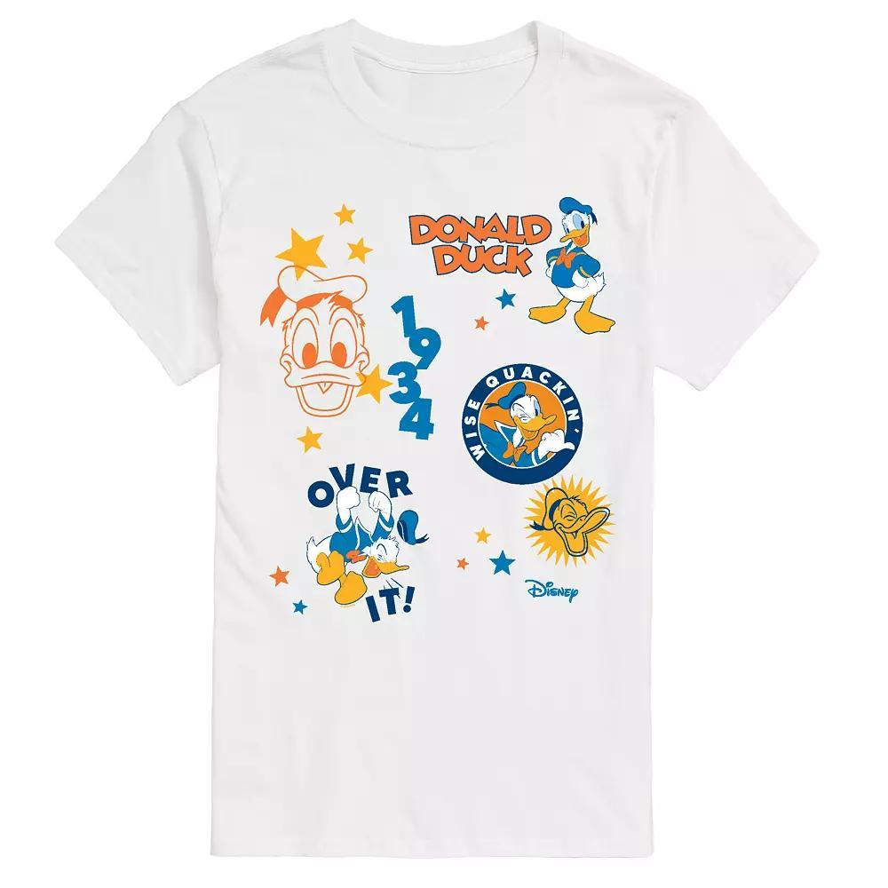 Disneys Donald Duck Big & Tall Oversized Collage Graphic Tee, Mens Product Image