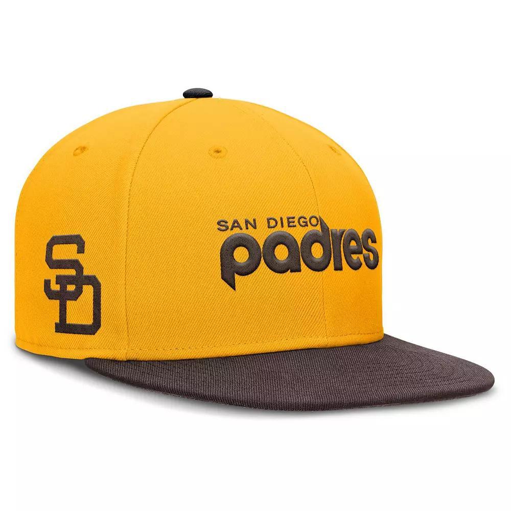 Men's Nike Gold San Diego Padres True Performance Fitted Hat, Size: 7 3/4 Product Image