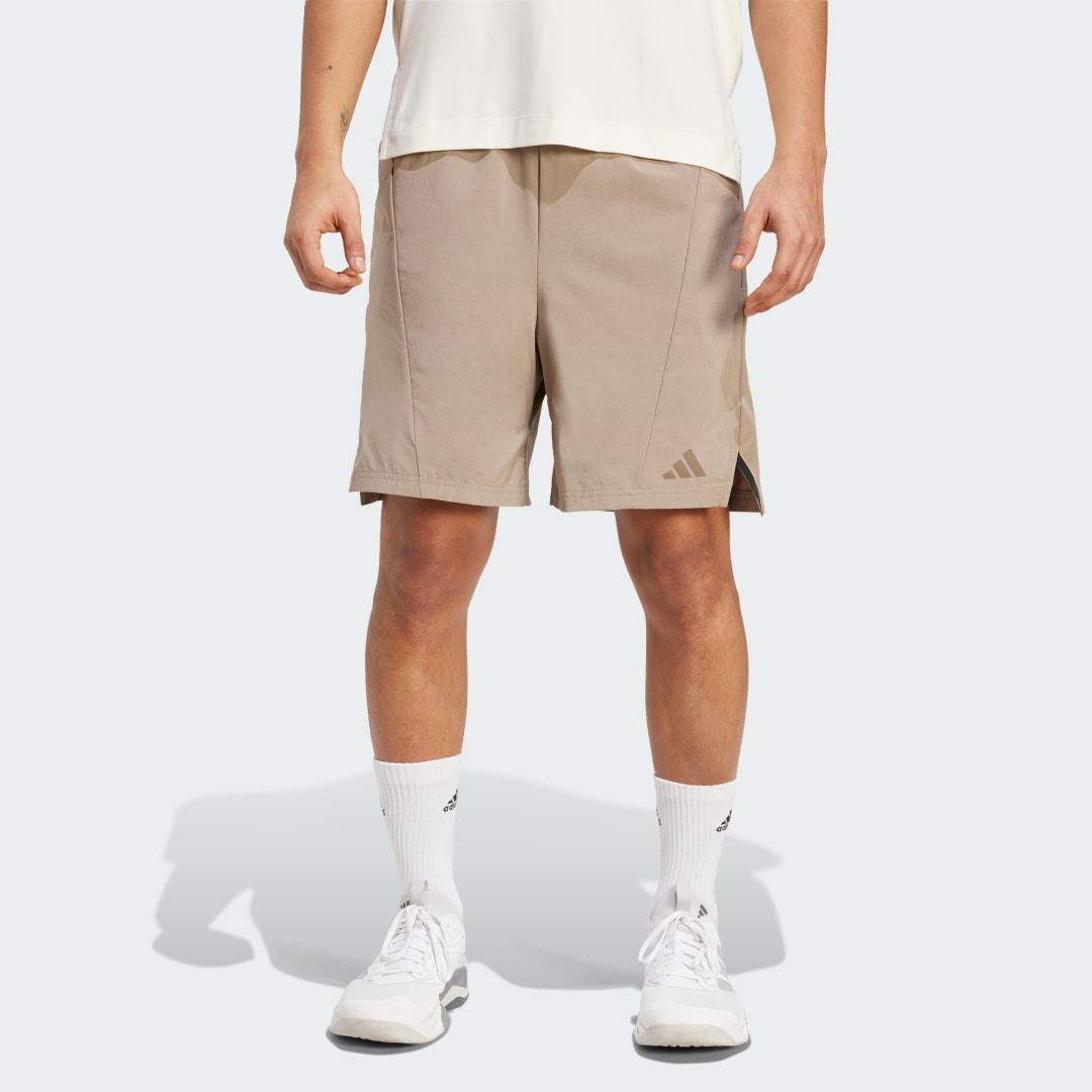 adidas Designed for Training Workout Shorts Chalky Brown M 9 Mens Product Image
