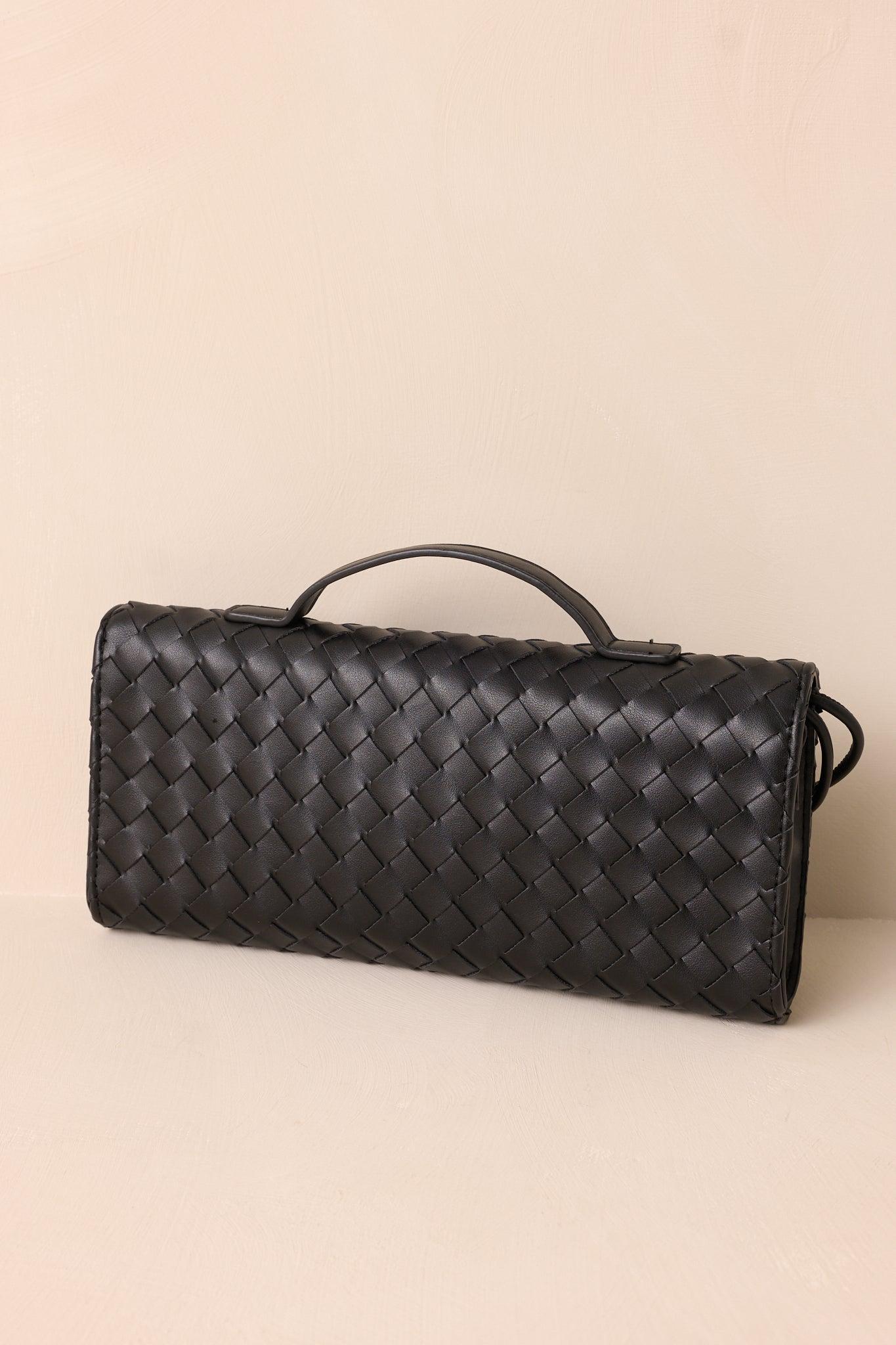 Midnight Sun Black Woven Clutch Product Image