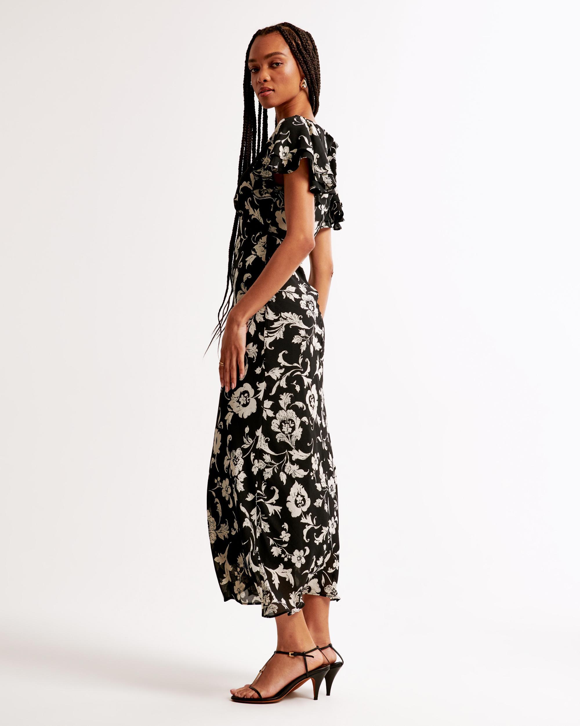 Ruffle Sleeve Maxi Dress Product Image