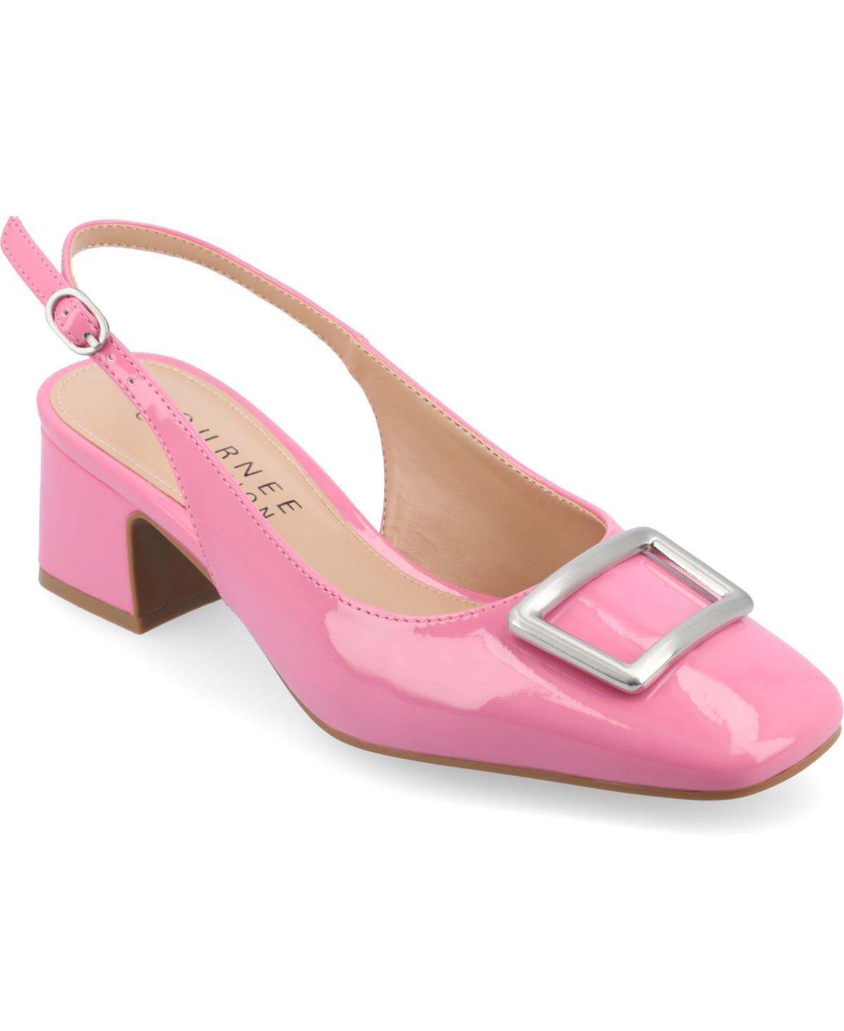 Journee Everlee Womens Tru Comfort Foam Sling Back Square Toe Pumps Product Image