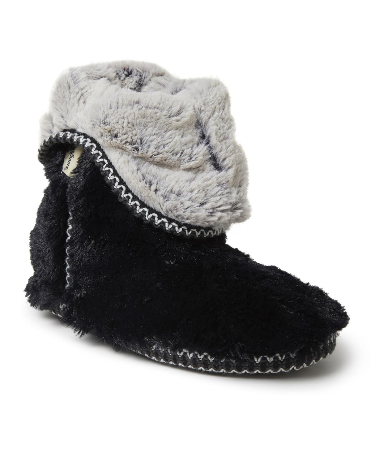 Dearfoams Faux Fur Fold-Down Women's Slippers, Size: Medium, Brown Product Image