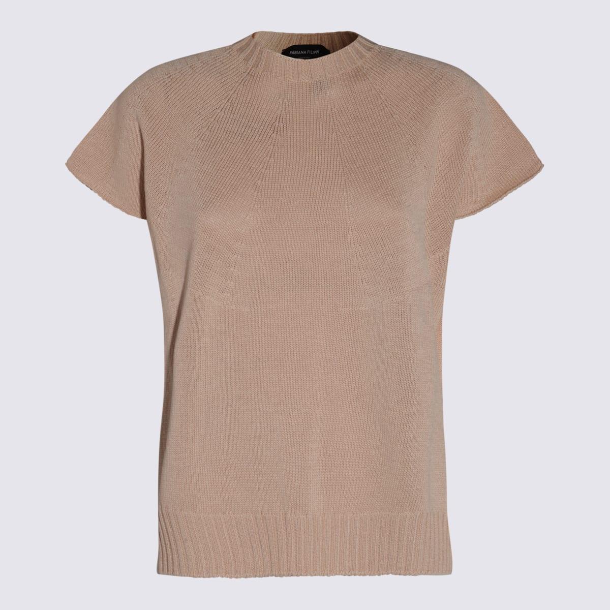 FABIANA FILIPPI Beige Cotton Knitwear In Powder Product Image