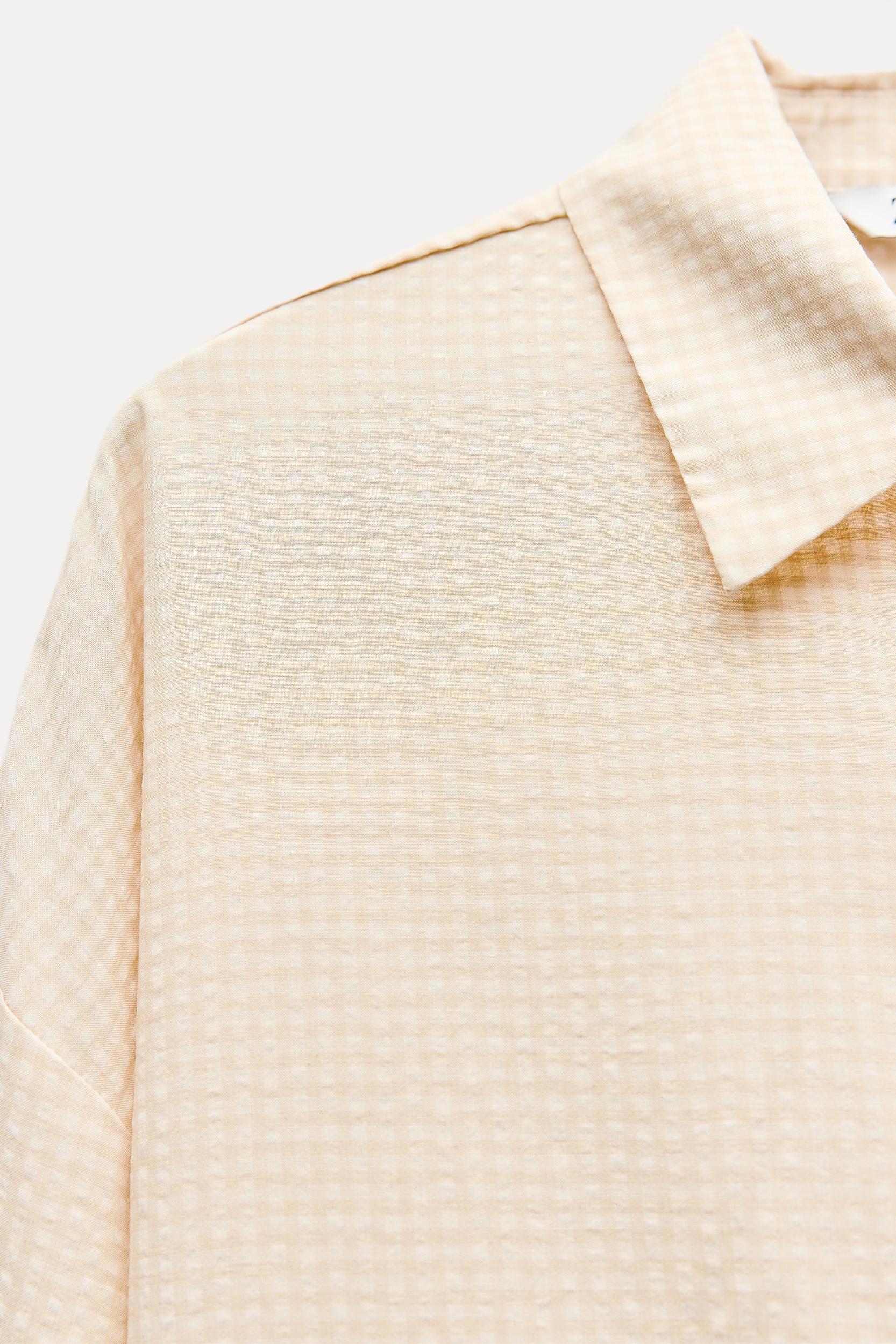 MULTI-POSITIONAL CHECKERED SHIRT ZW COLLECTION Product Image