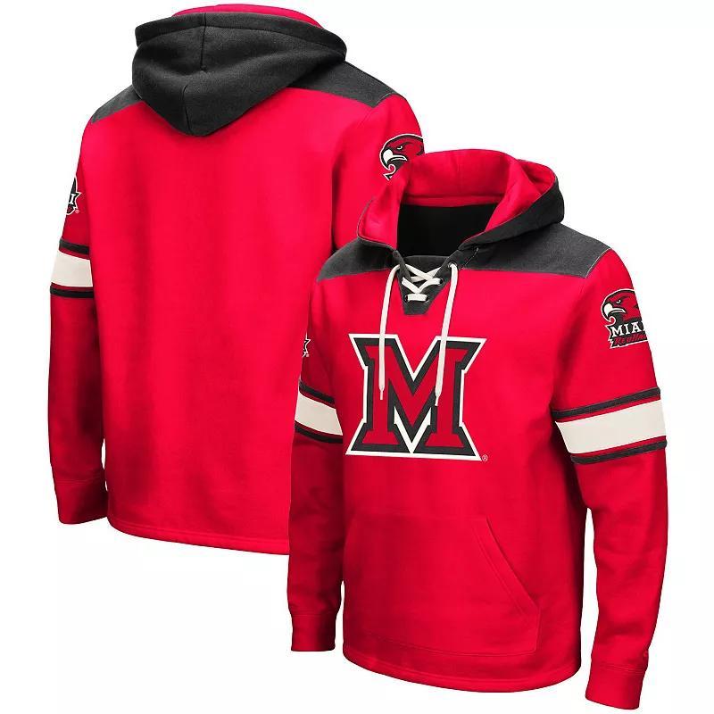 Mens Colosseum Red Miami University RedHawks 2.0 Lace-Up Hoodie Product Image