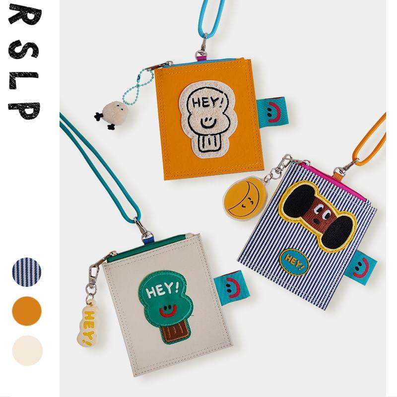 Cartoon Applique Coin Purse with Lanyard (Various Designs) Product Image
