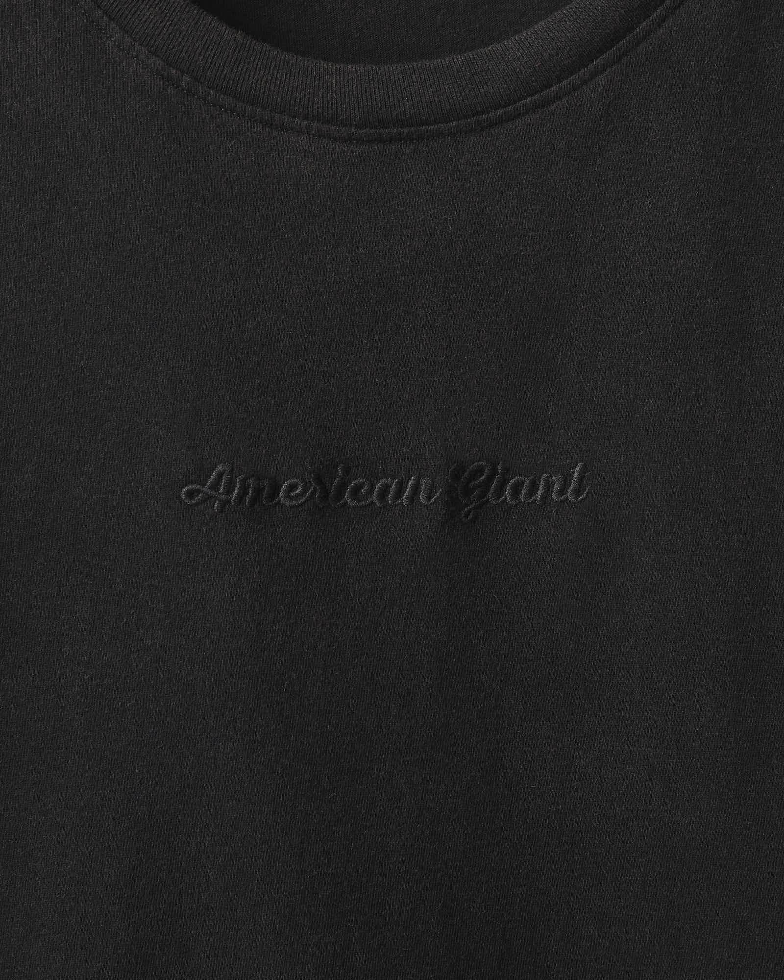 Men's Embroidered Vintage Crew Tee - Black Male Product Image