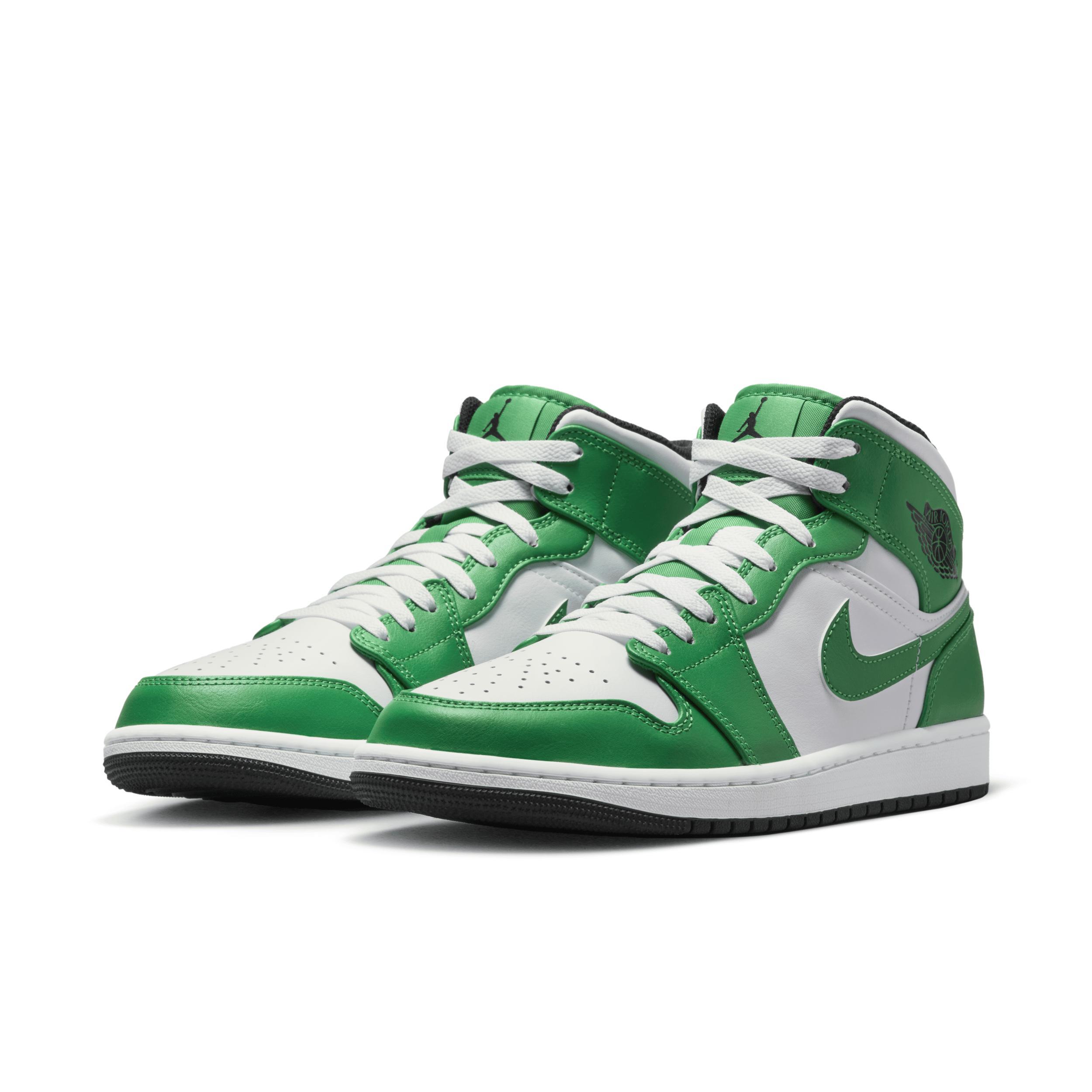 Jordan Mens Jordan AJ 1 Mid - Mens Basketball Shoes White/Black/White Product Image