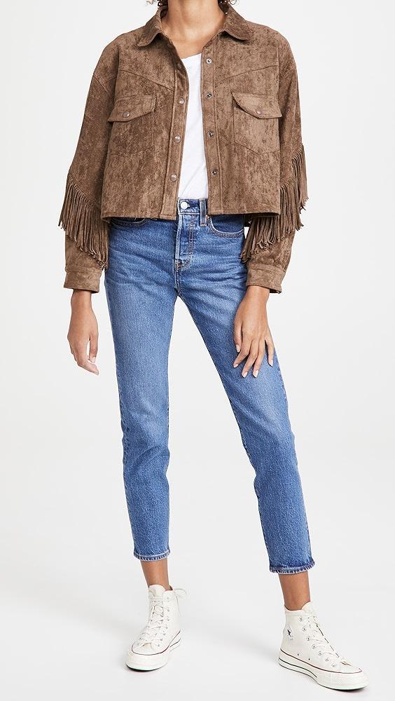 BLANKNYC Hot Cocoa Fringe Jacket | Shopbop Product Image
