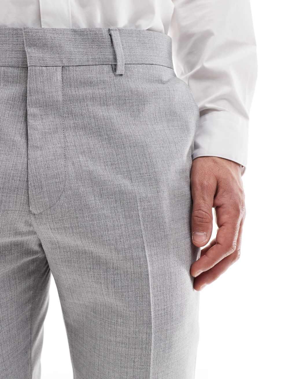 Shelby and Sons slim tailored pant in light gray - part of a set Product Image