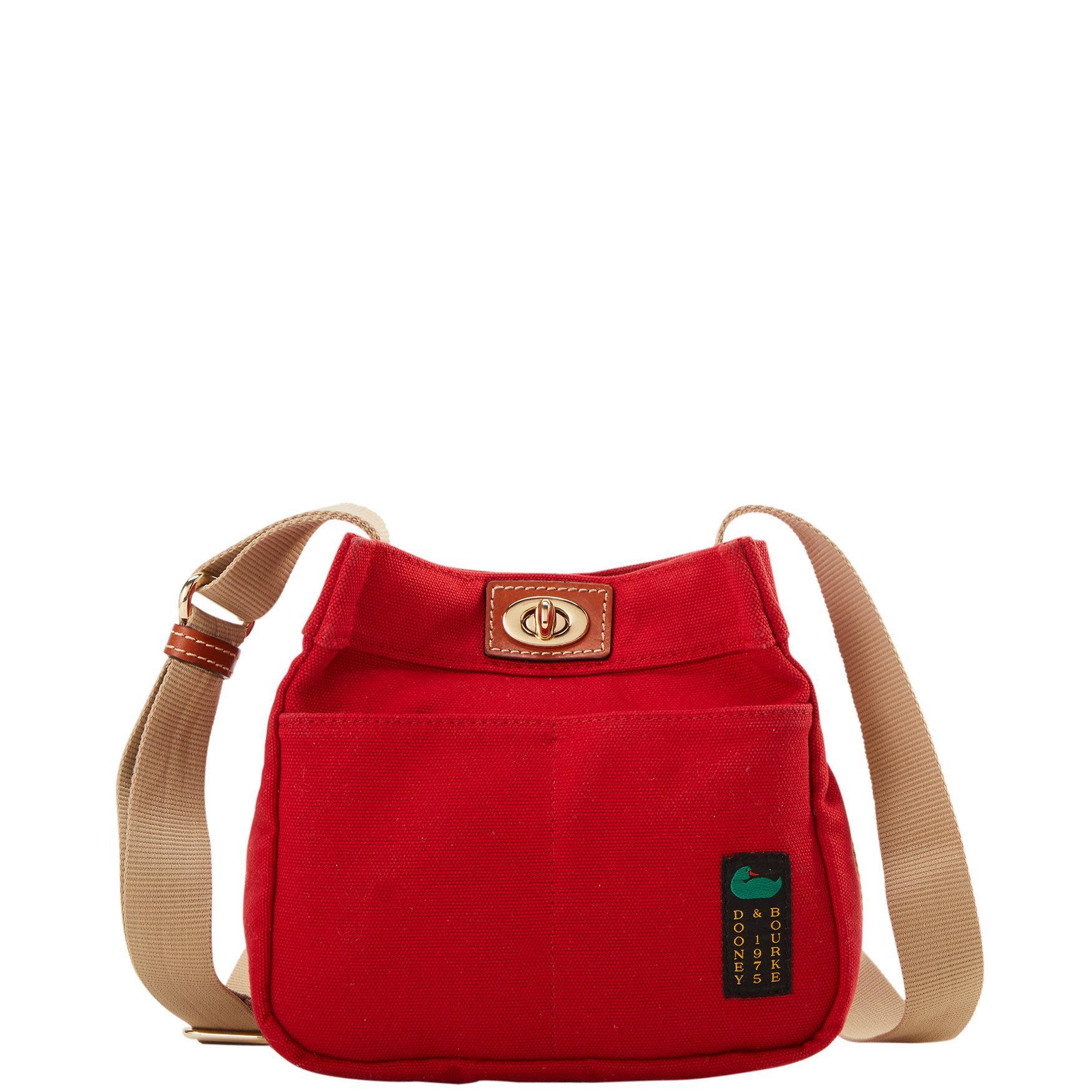 Dooney & Bourke Womens Canvas Fabric Crossbody 20 Bag in Red Product Image