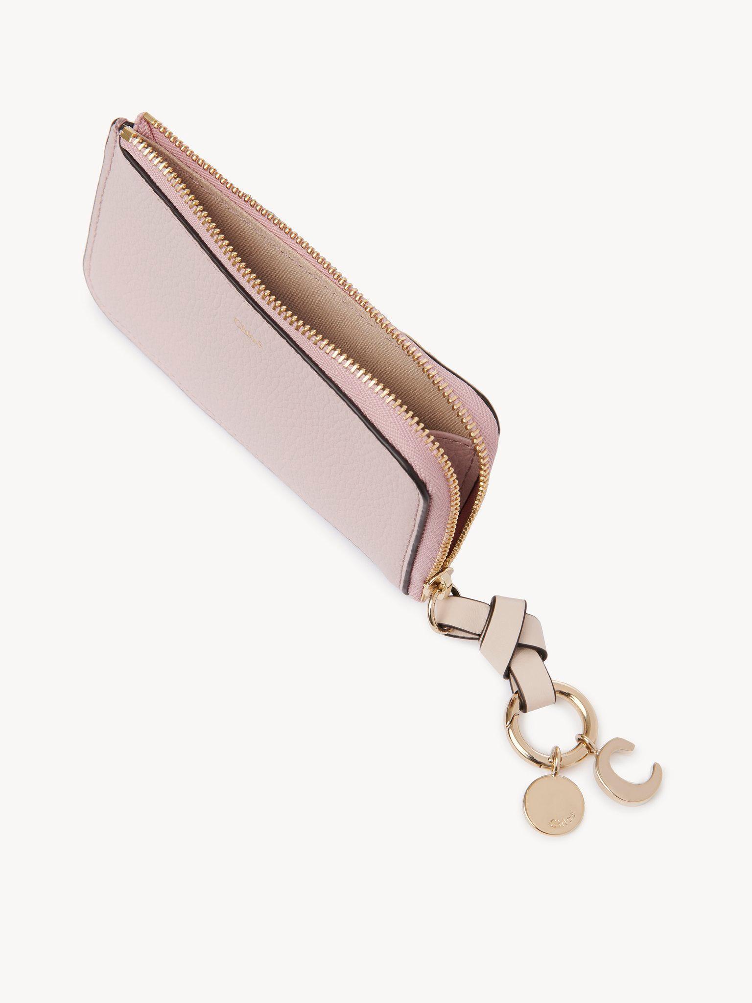 Alphabet wallet in grained leather Product Image