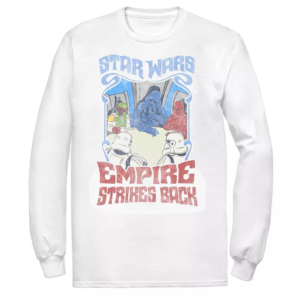 Men's Star Wars Empire Strikes Back Dark Side Meeting Long Sleeve Graphic Tee, Size: Large, White Product Image