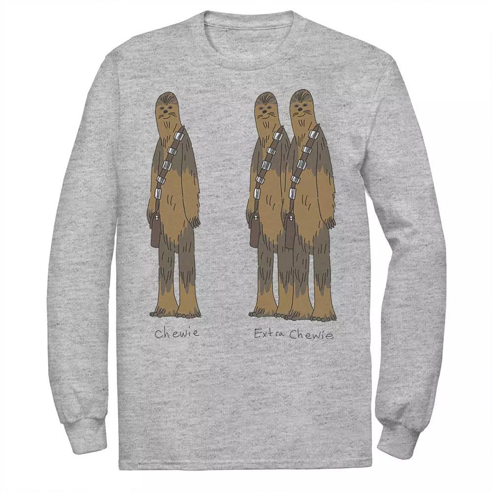 Men's Star Wars Chewie & Extra Chewie Graphic Tee, Size: Medium, Athletic Grey Product Image