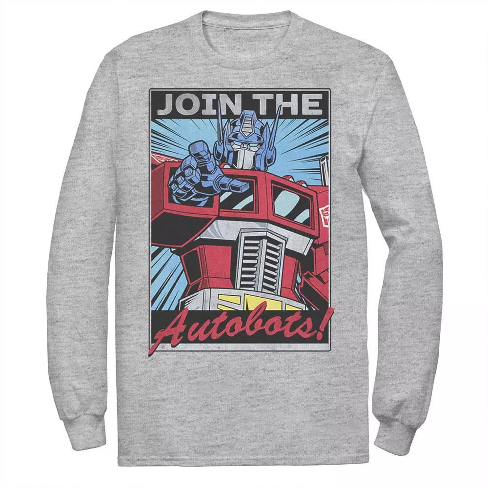 Men's Transformers Join The Autobots Poster Graphic Tee, Size: 3XL Tall, Athletic Grey Product Image