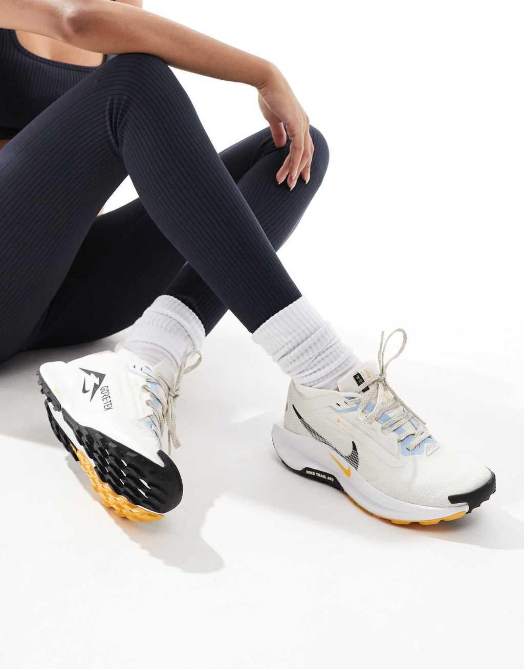 Nike Running Pegasus Trail 5 GORE-TEX sneakers in off white and multi Product Image