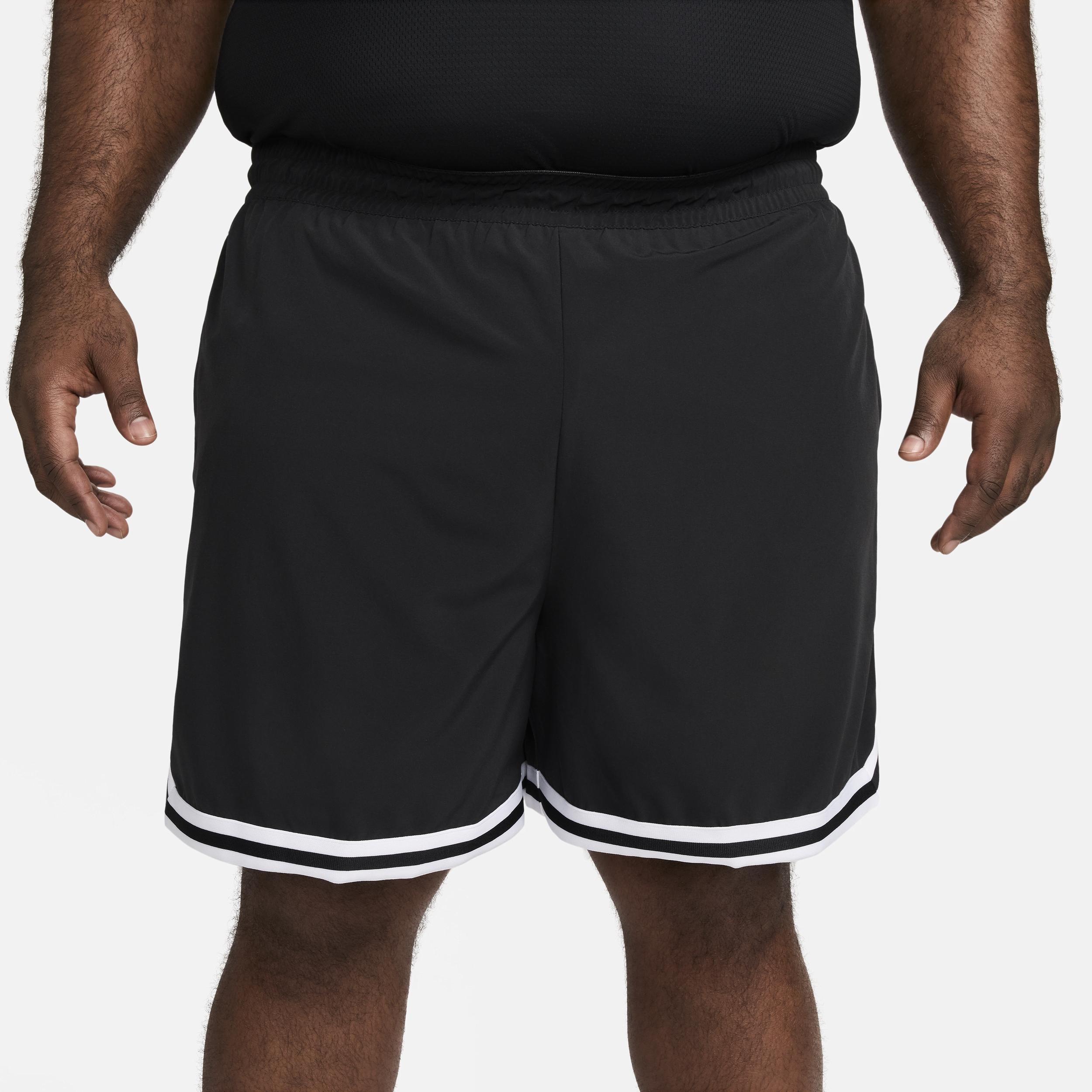 Nike Mens Dri-FIT DNA UV Woven 6 Basketball Shorts in Black/White Product Image