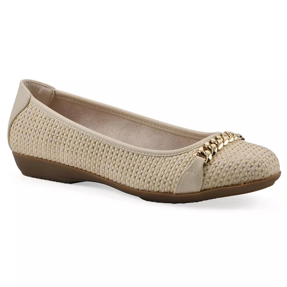 Cliffs by White Mountain Charmed Women's Ballet Flats, Size: 9, Gold Team Light Blue Product Image