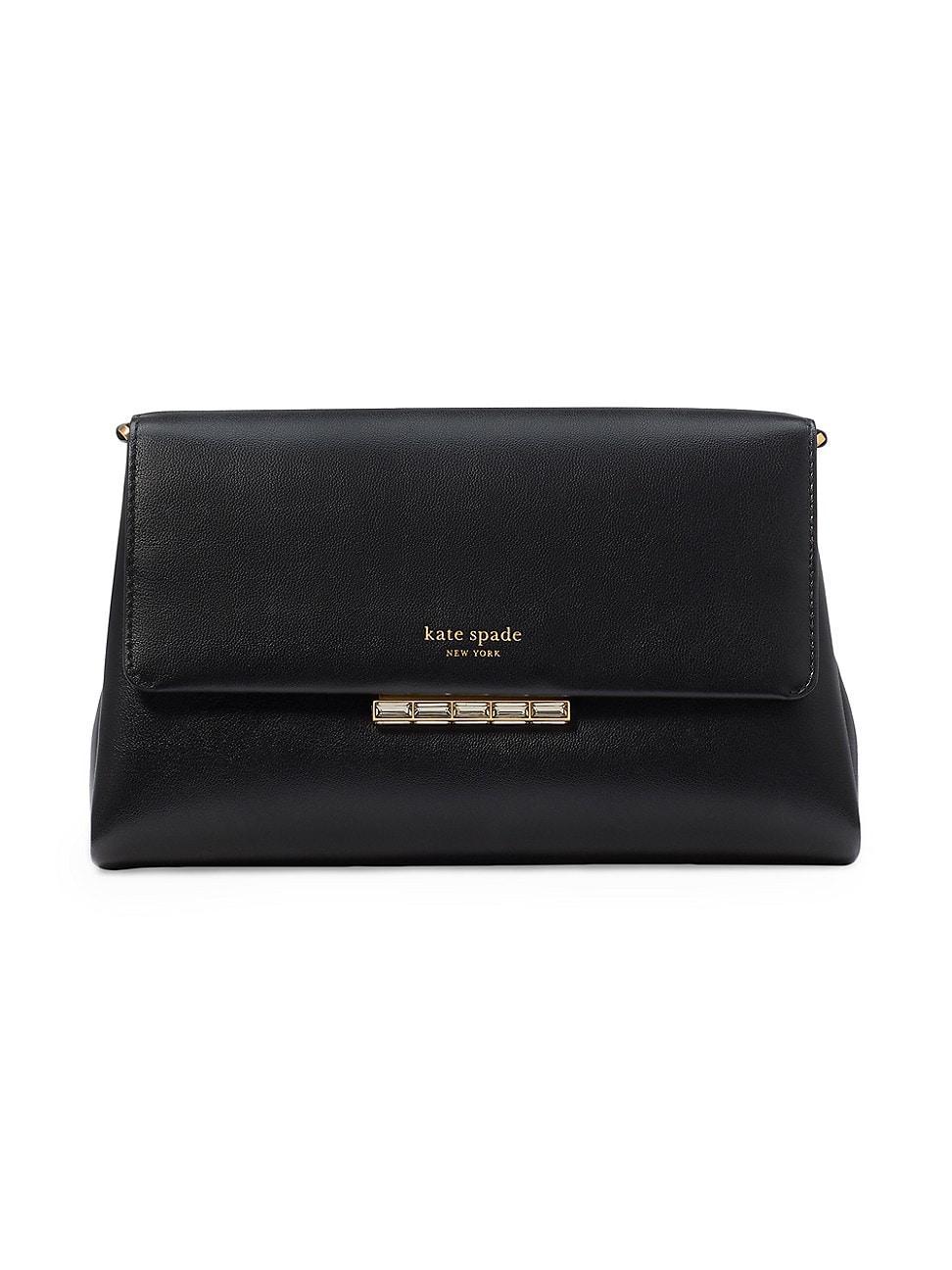 Womens Grace Embellished Leather Clutch Product Image