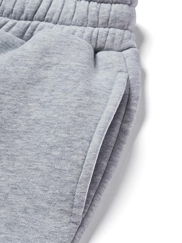 Men's Hip Pop Fleece Solid Color Bound Feet Sweatpants Product Image