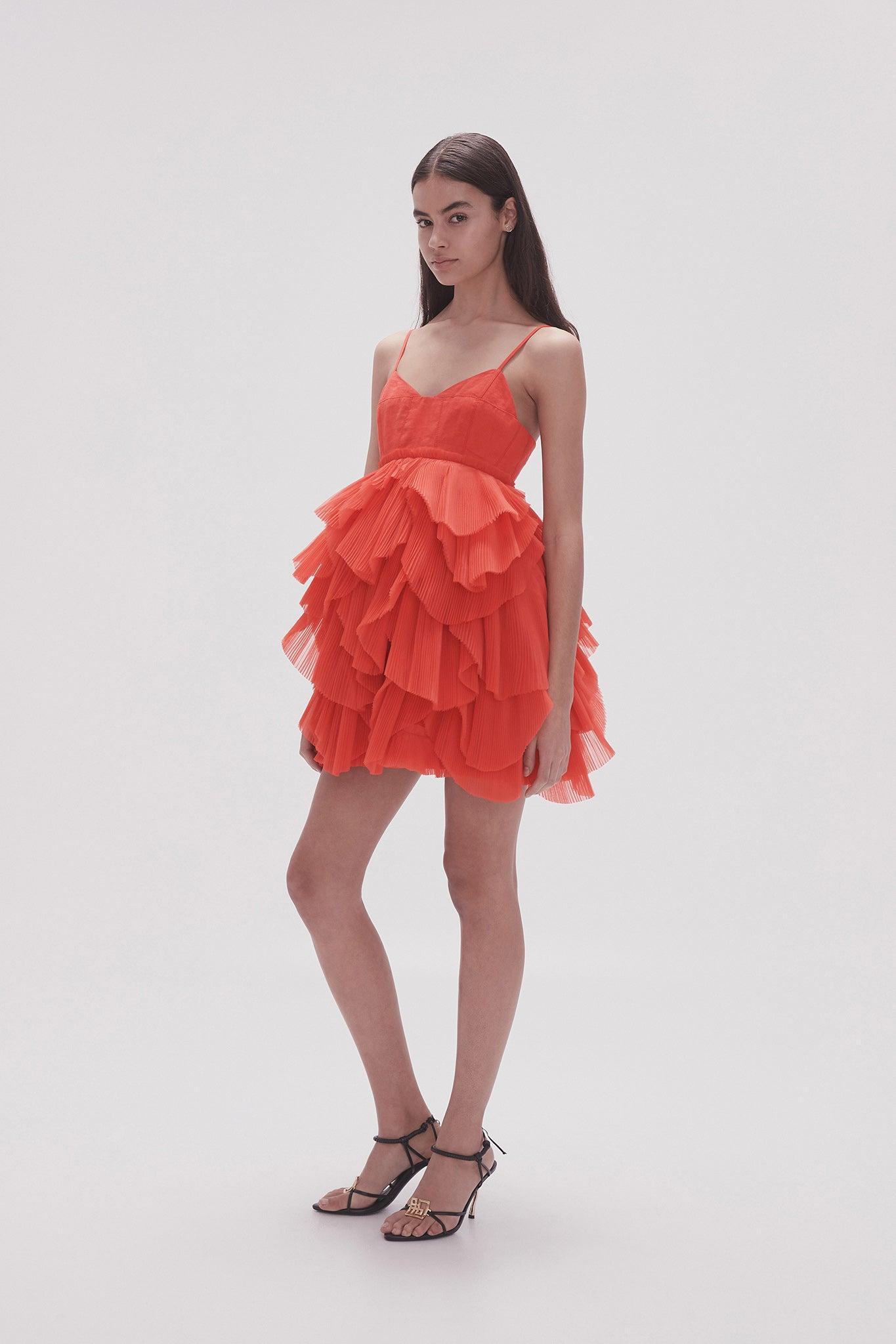 Elsie Pleat Mini Dress Product Image