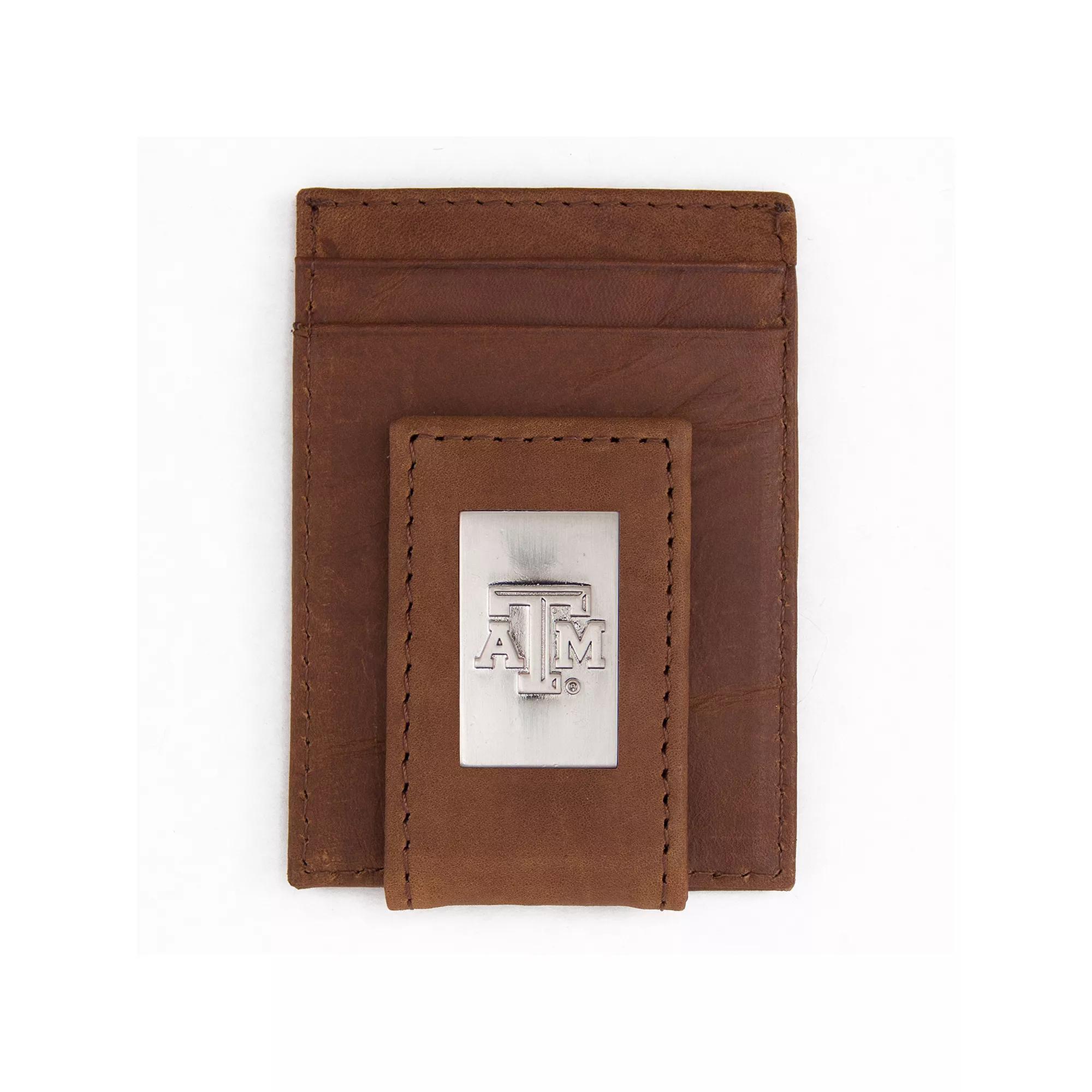 Men's Texas A&M Aggies Front-Pocket Wallet Money Clip, Brown Product Image
