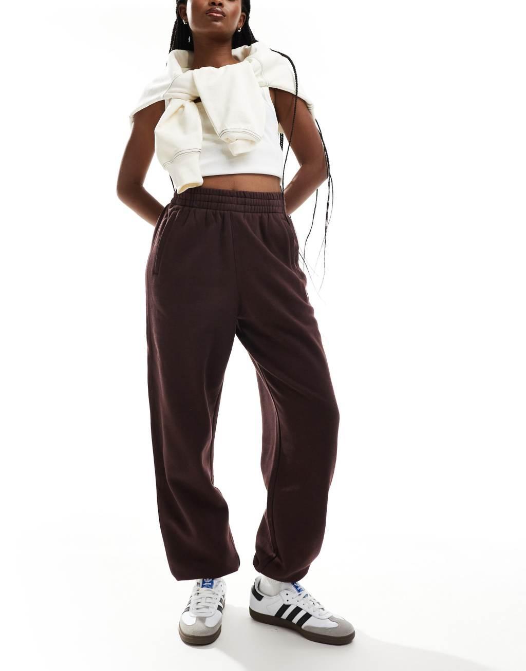 adidas Originals essential track pants in brown Product Image