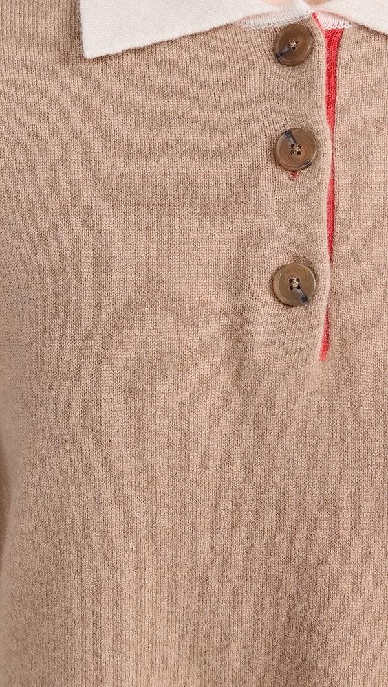 White + Warren Cashmere Cropped Polo | Shopbop Product Image