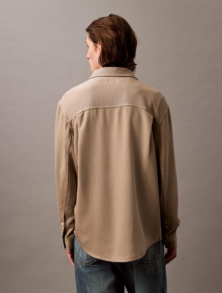 Twill Relaxed Button-Down Shirt  Product Image
