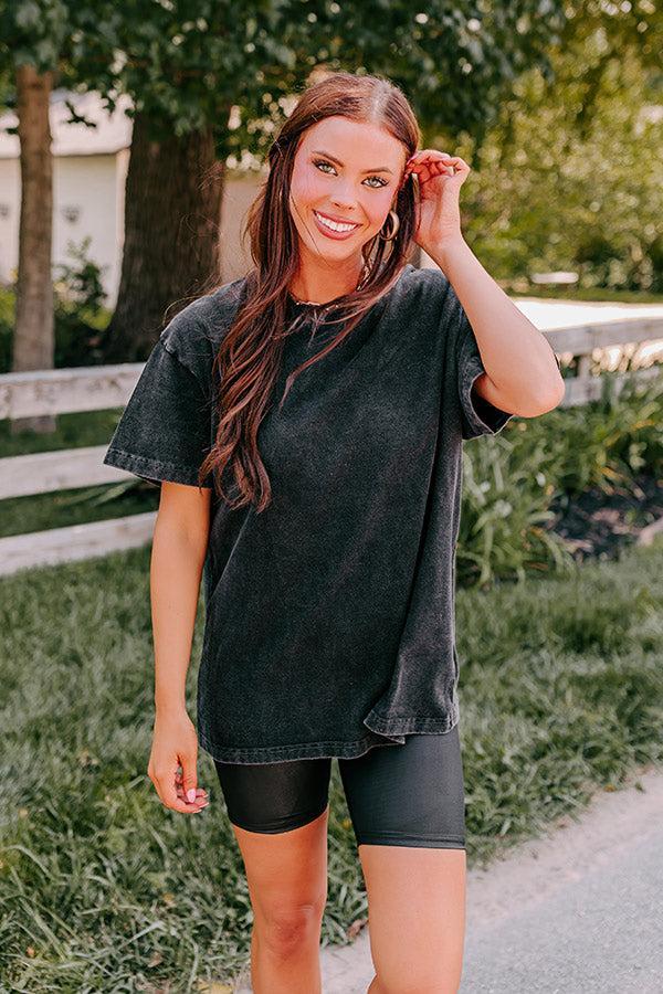 Keep Interest Oversized Tee In Black Product Image