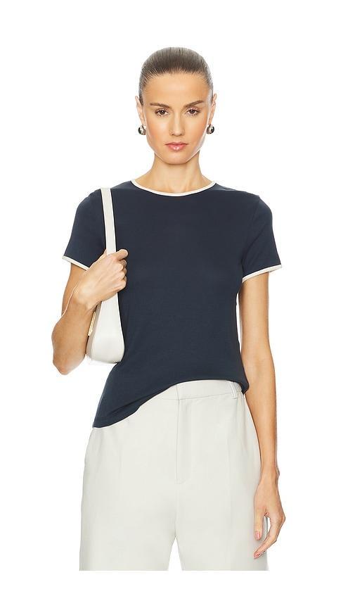 Tipped Short Sleeve Crew Vince Product Image