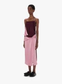 TWISTED MIDI SKIRT in pink | JW Anderson US  Product Image