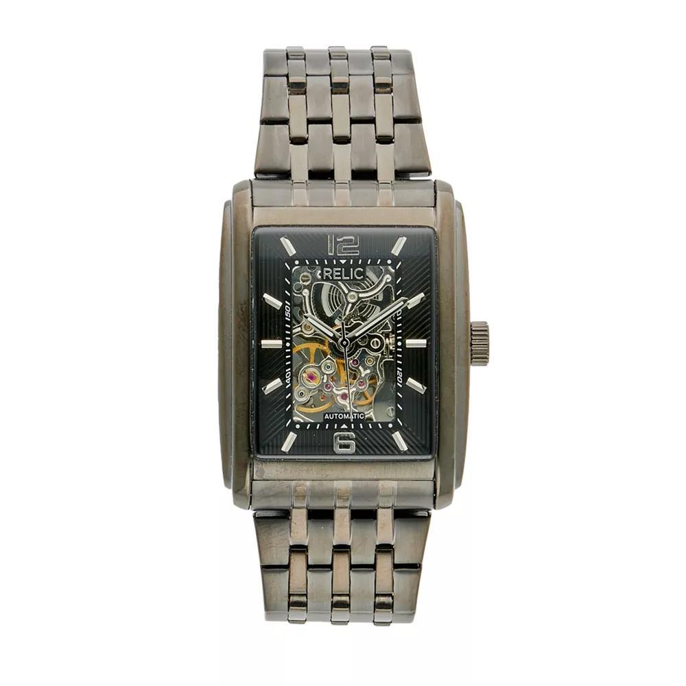 Relic by Fossil Men's Allen Automatic Skeleton Watch - ZR77331, Size: Large, Black Product Image