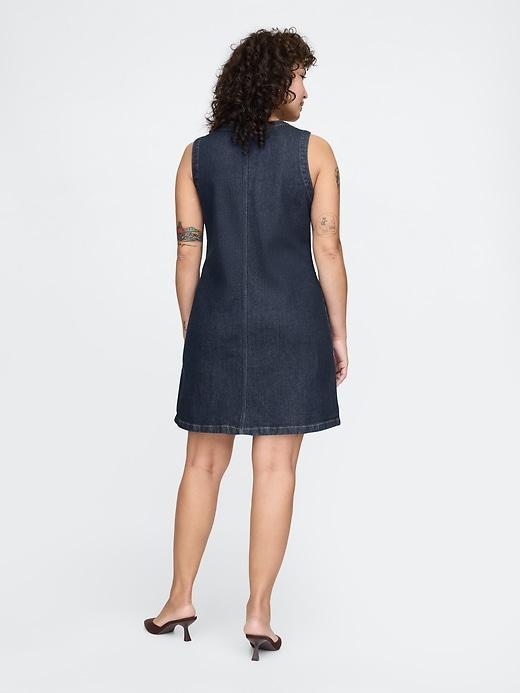Denim Mini Shift Dress Product Image
