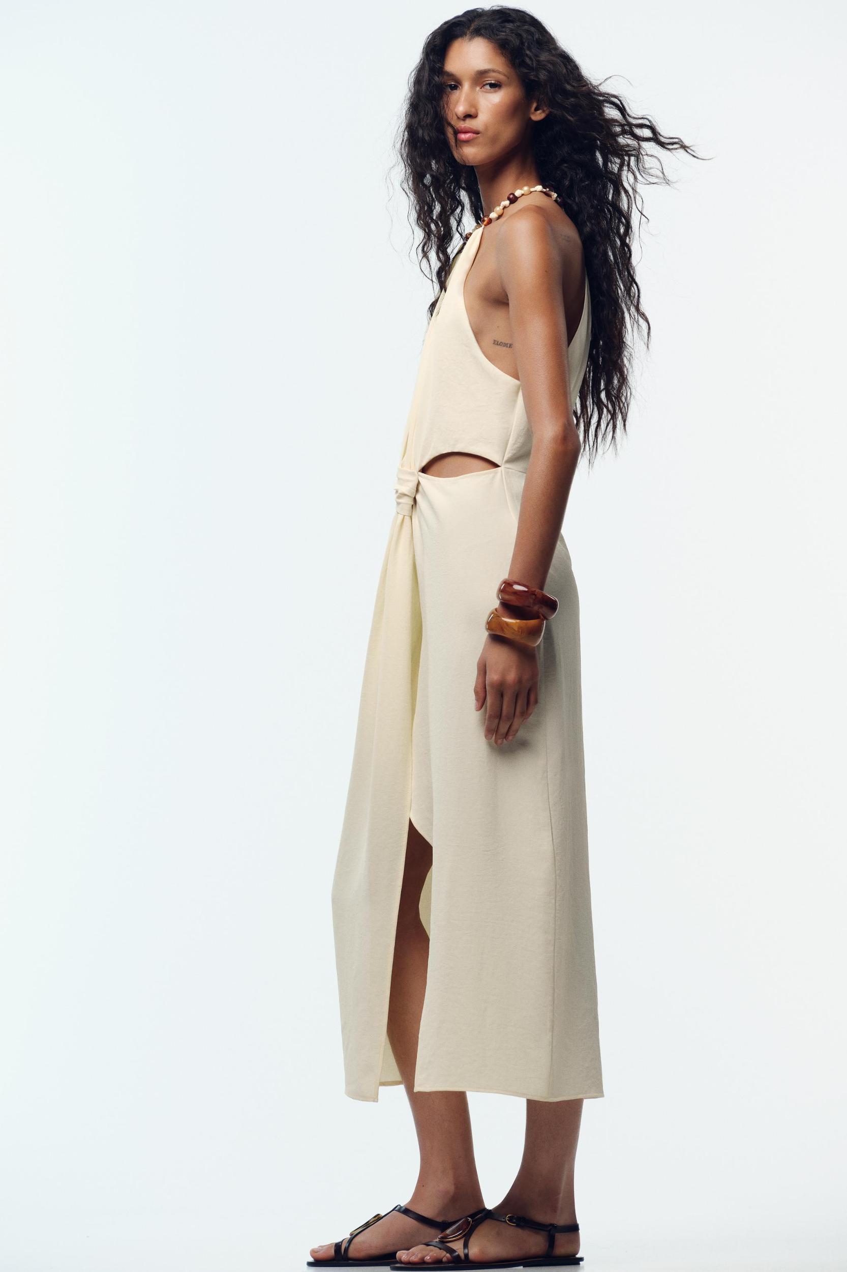 KNOT CUT OUT MIDI DRESS Product Image