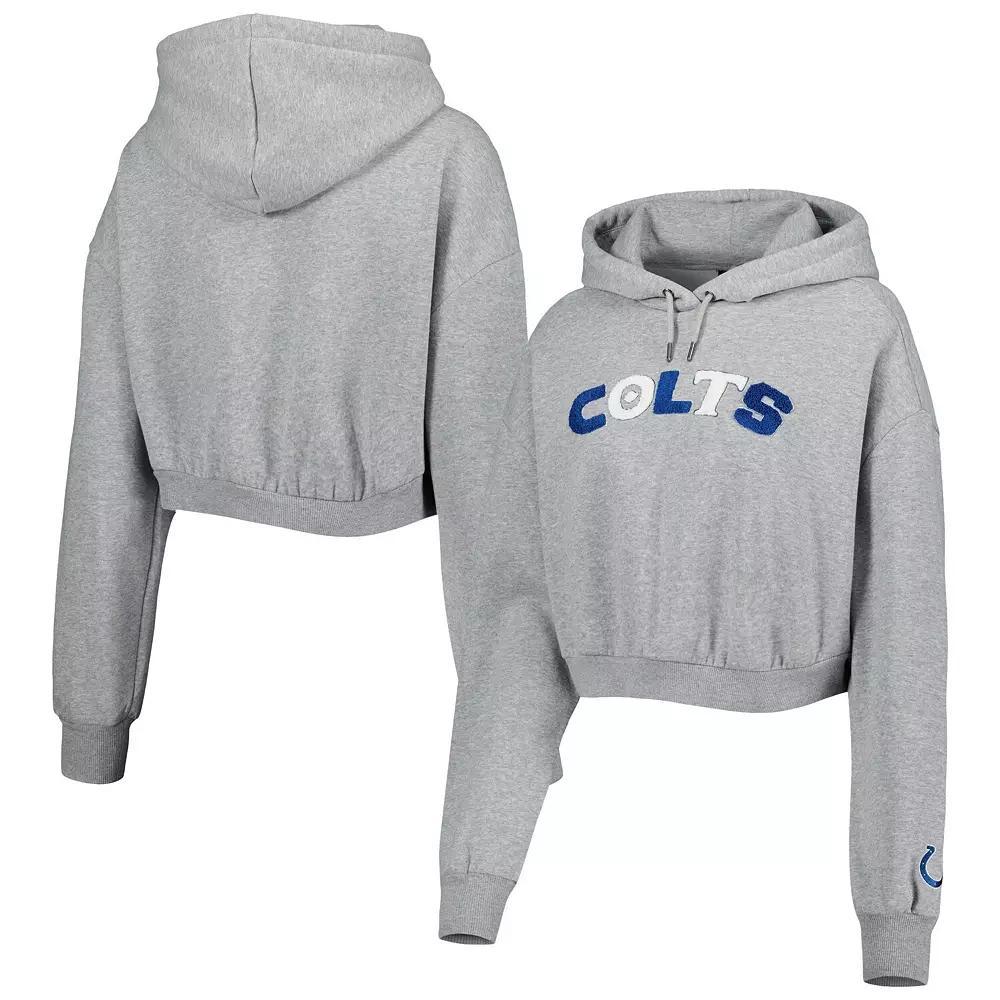 Women's The Wild Collective Gray Indianapolis Colts Cropped Pullover Hoodie, Size: XL, Grey Product Image