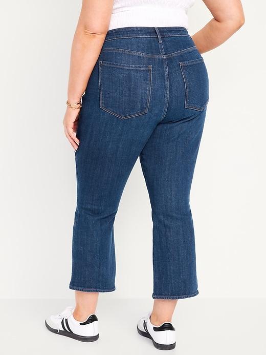 High-Waisted Vintage Crop Flare Jeans Product Image
