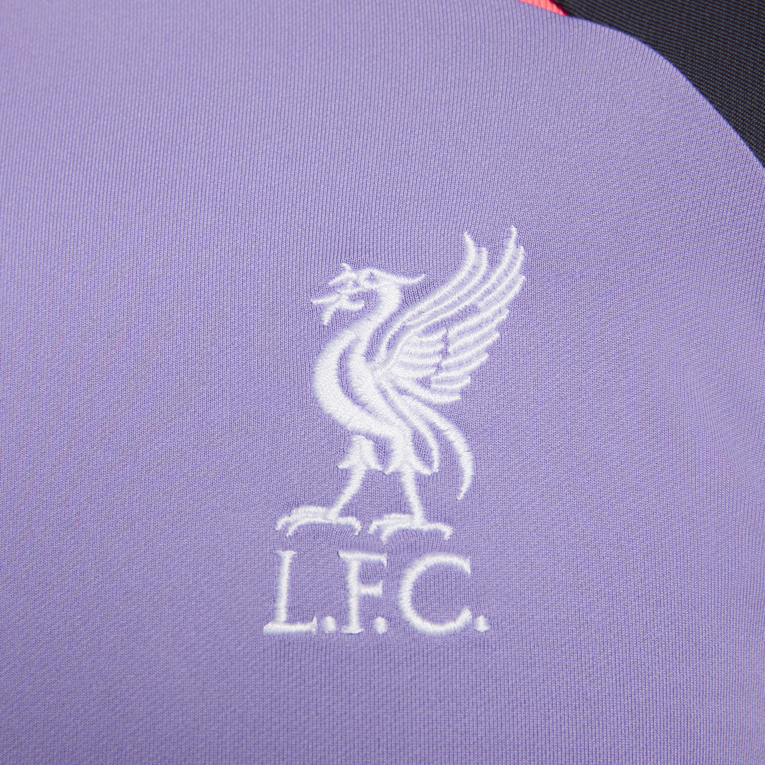 Men's Nike Purple Liverpool Strike Drill 2023/24 Performance Quarter-Zip Long Sleeve Top, Size: XL, Lvp Purple Product Image