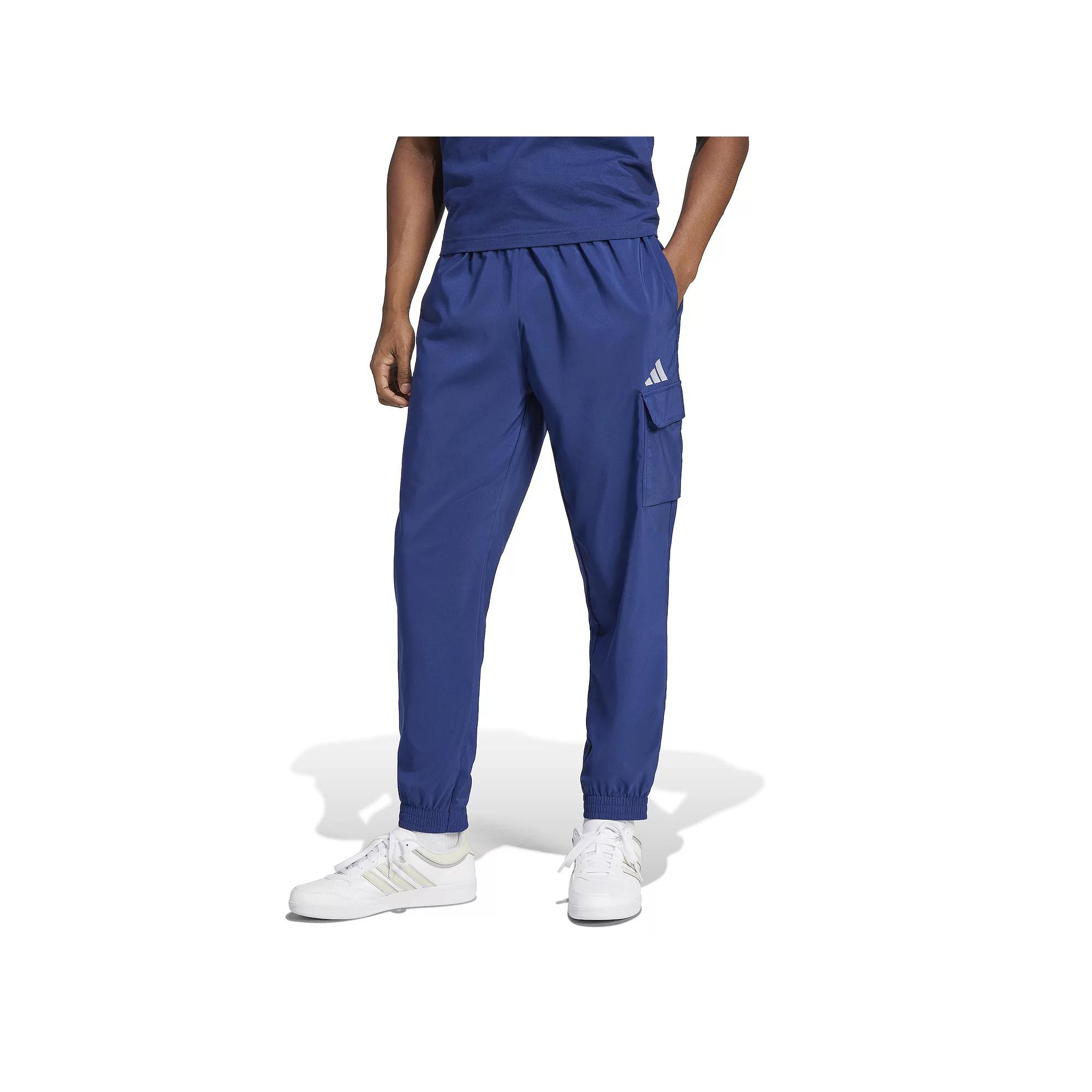 adidas Essentials Small Logo Cargo Pants Dark Blue 2XL Mens Product Image