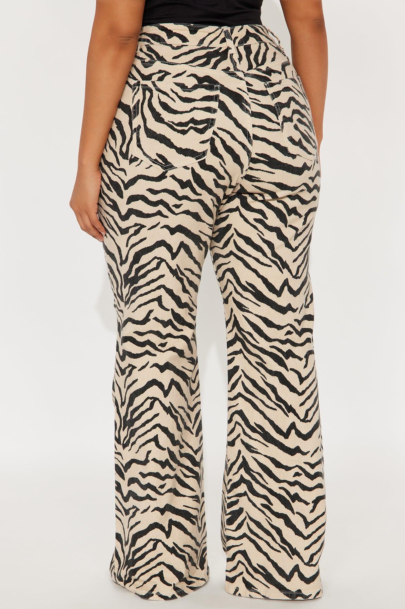 Tall Savanna High Rise Printed Flare Jeans - Cream/combo Product Image