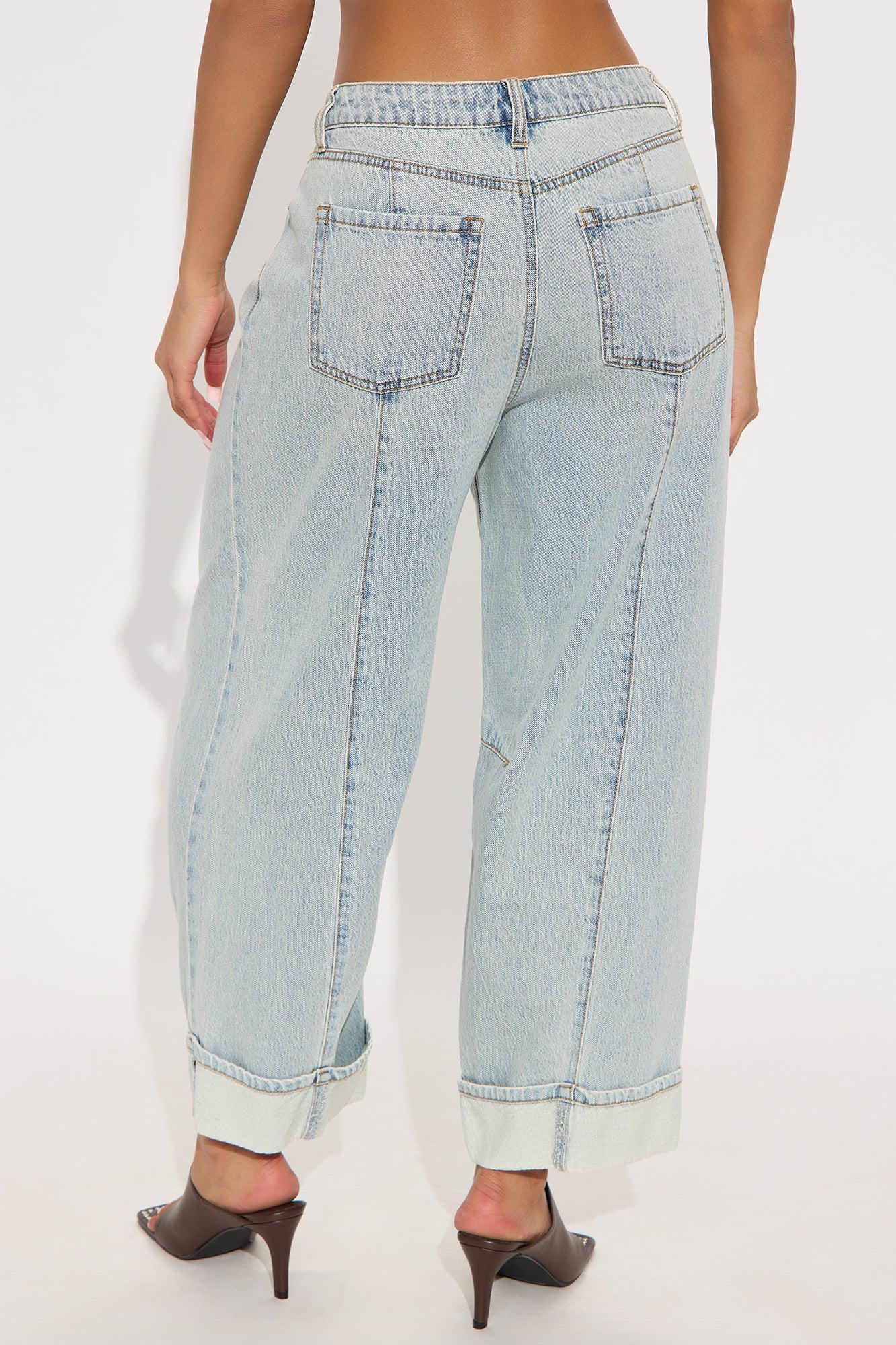 Brooklyn Barrel Leg Jeans - Light Wash Product Image