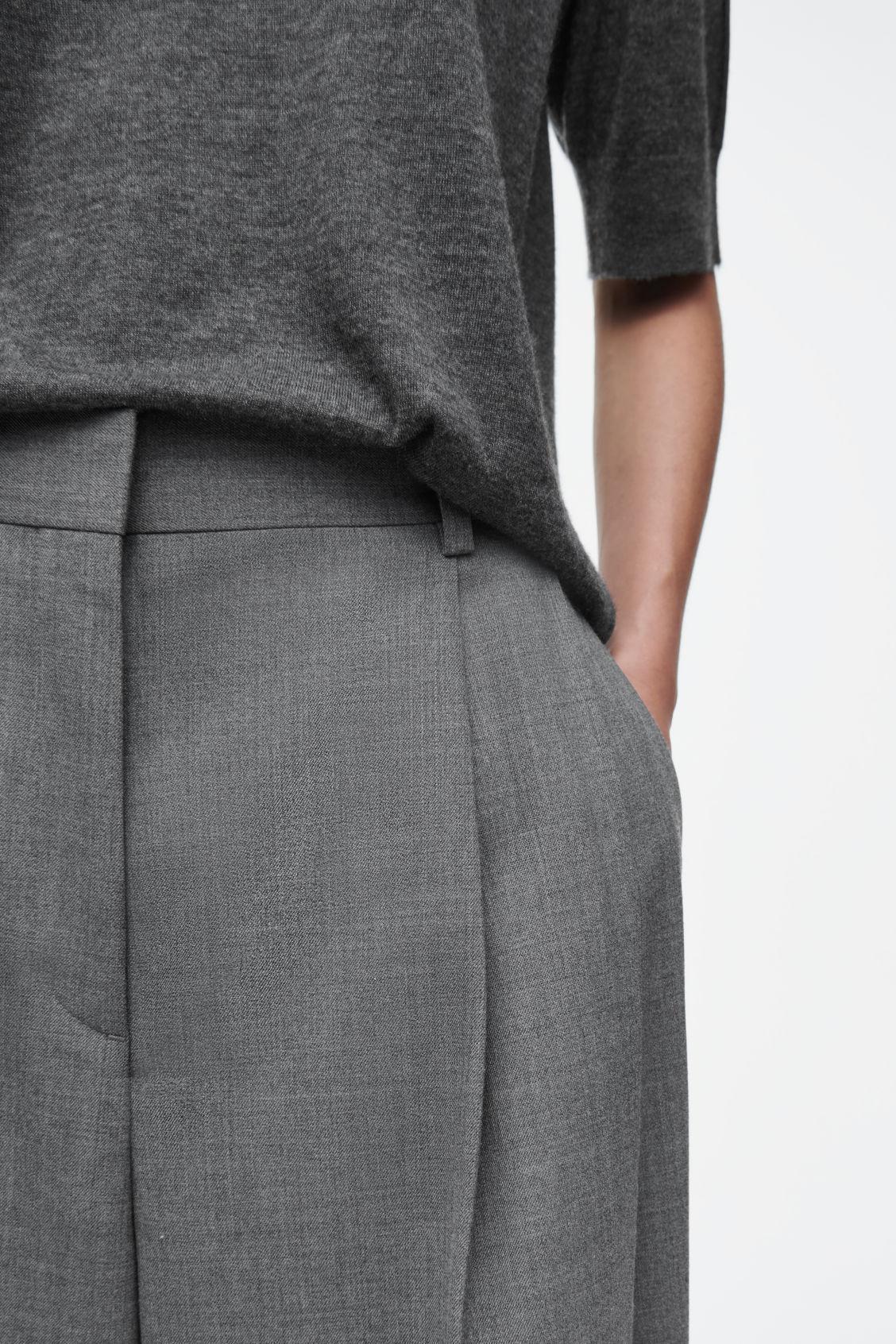 RELAXED TWILL WIDE-LEG PANTS Product Image