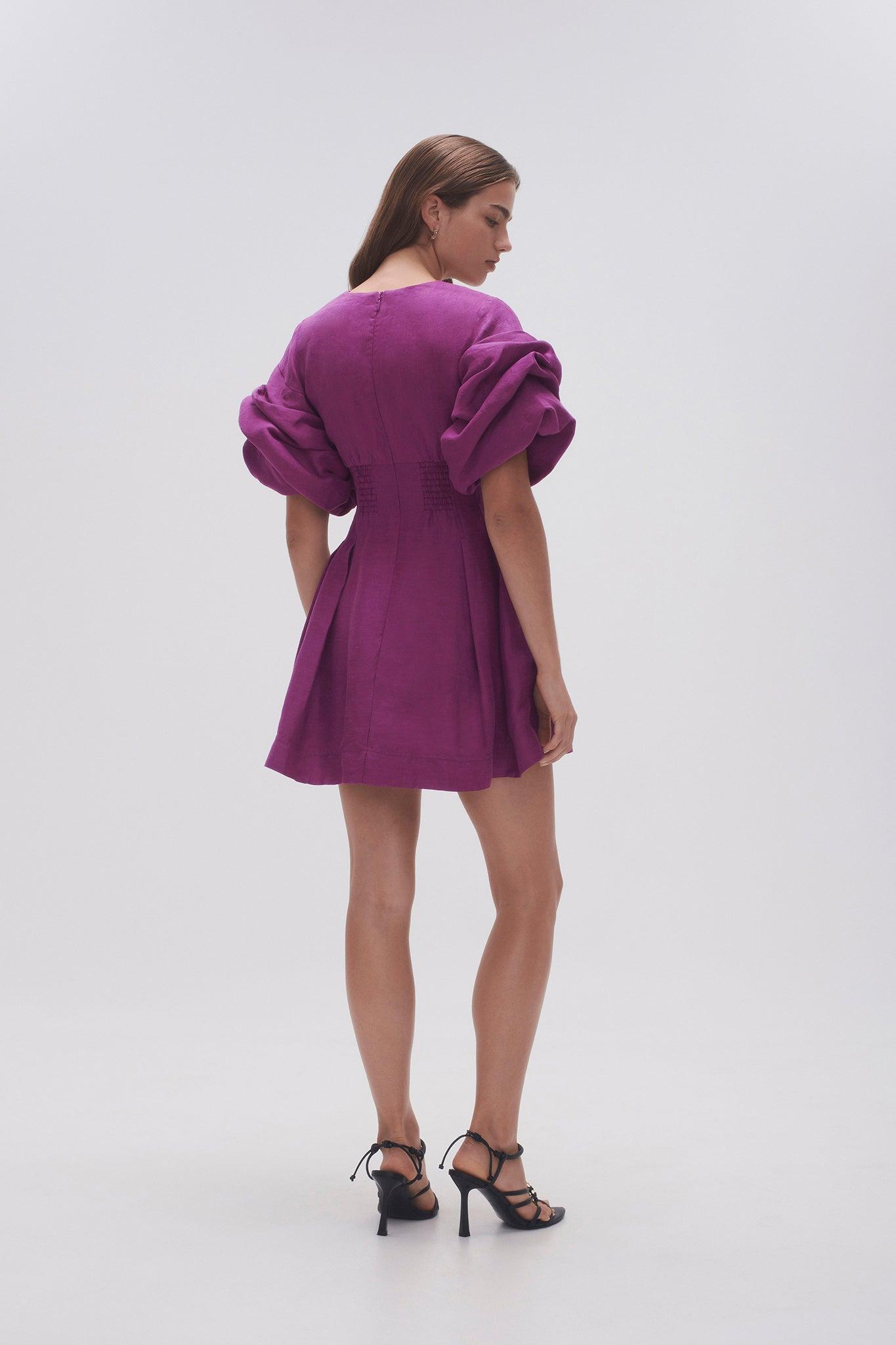 Adelie Puff Sleeve Mini Dress Product Image
